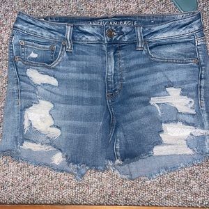 Crochet Pocket AEO Denim Shorts | 12